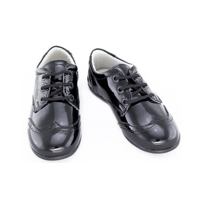 Pantofi piele 1621 lac nero