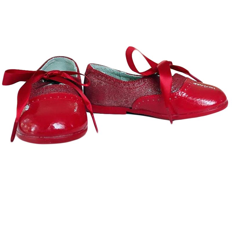 Pantofi copii rosii din piele naturala