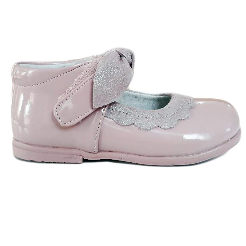 Pantofiori copii roz din piele naturala