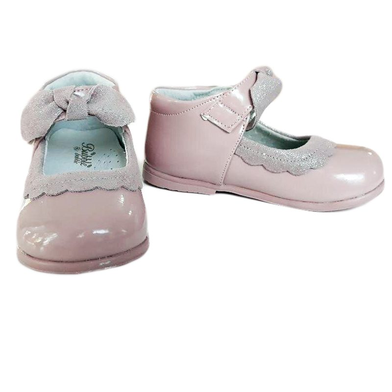 Pantofiori copii roz din piele naturala