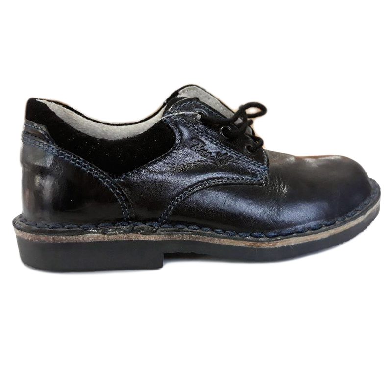 Pantofi negri Tino din piele naturala 30-35