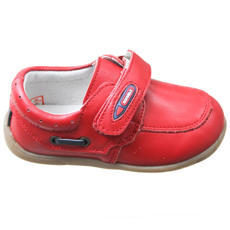Pantofiori copii din piele naturala rosii 19-24
