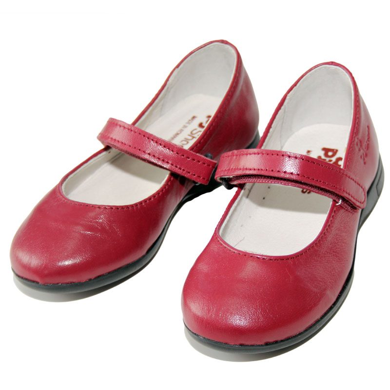 Pantofi fetite din piele naturala Candy bordo