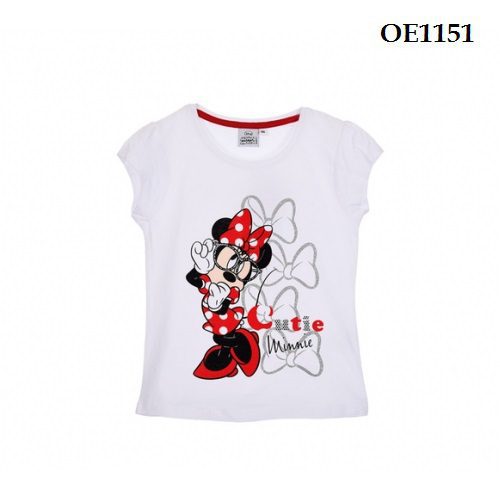 Tricou copii Minnie Mouse alb 4-8 ani