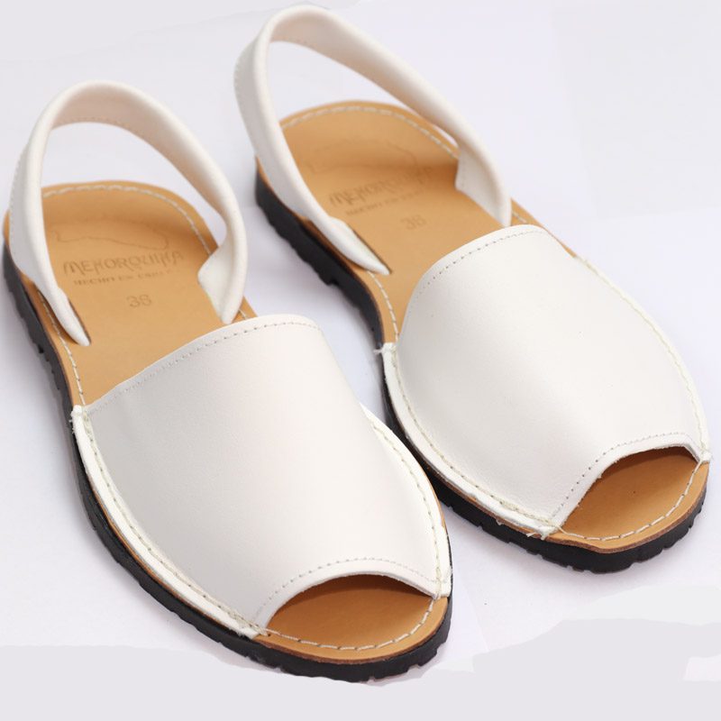 Sandale din piele naturala albe 36-41