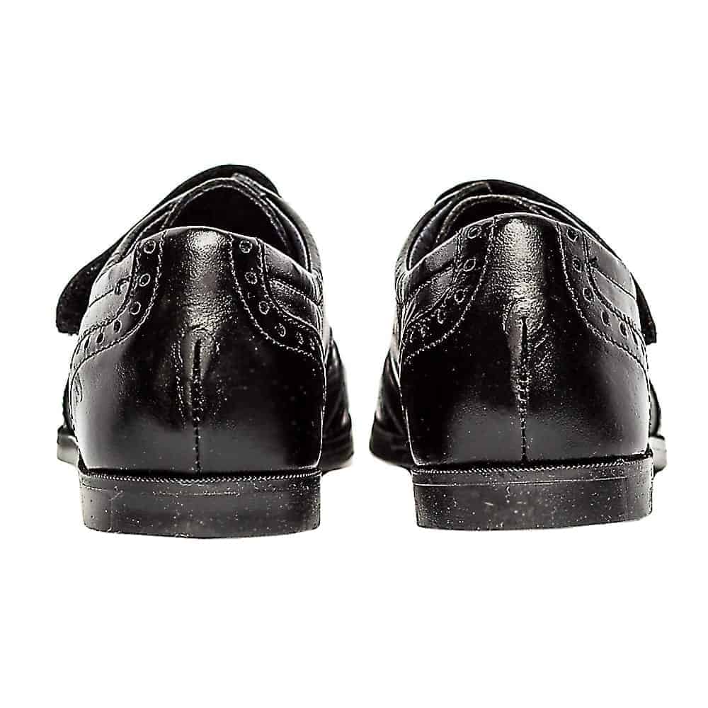 Pantofi copii scoala piele Frigerio 02 negru cu arici