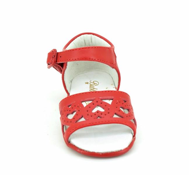 Sandale fetite rosii din piele naturala A2956, 18-24