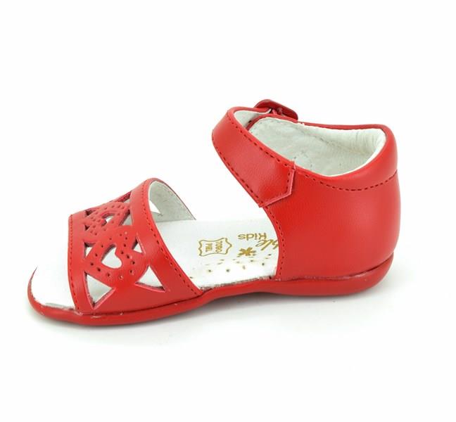 Sandale fetite rosii din piele naturala A2956