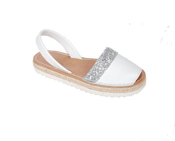 Sandale fete din piele naturala alb/ roz 29-36