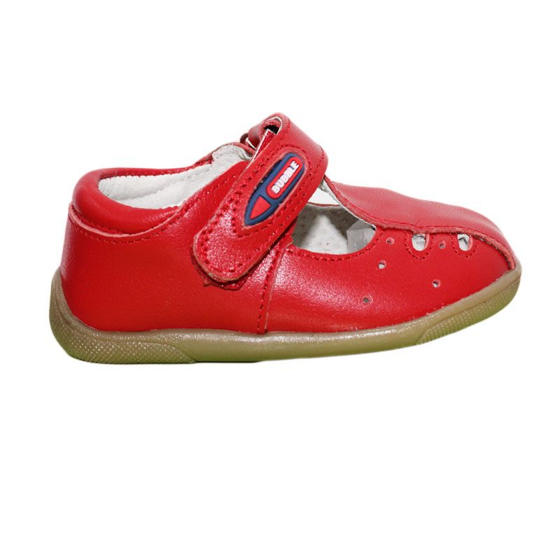 Pantofiori decupati din piele naturala bleumarin/rosu/alb