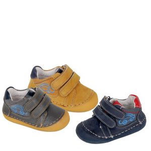 Pantofi copii din piele naturala gri/bleumarin/camel 18-23