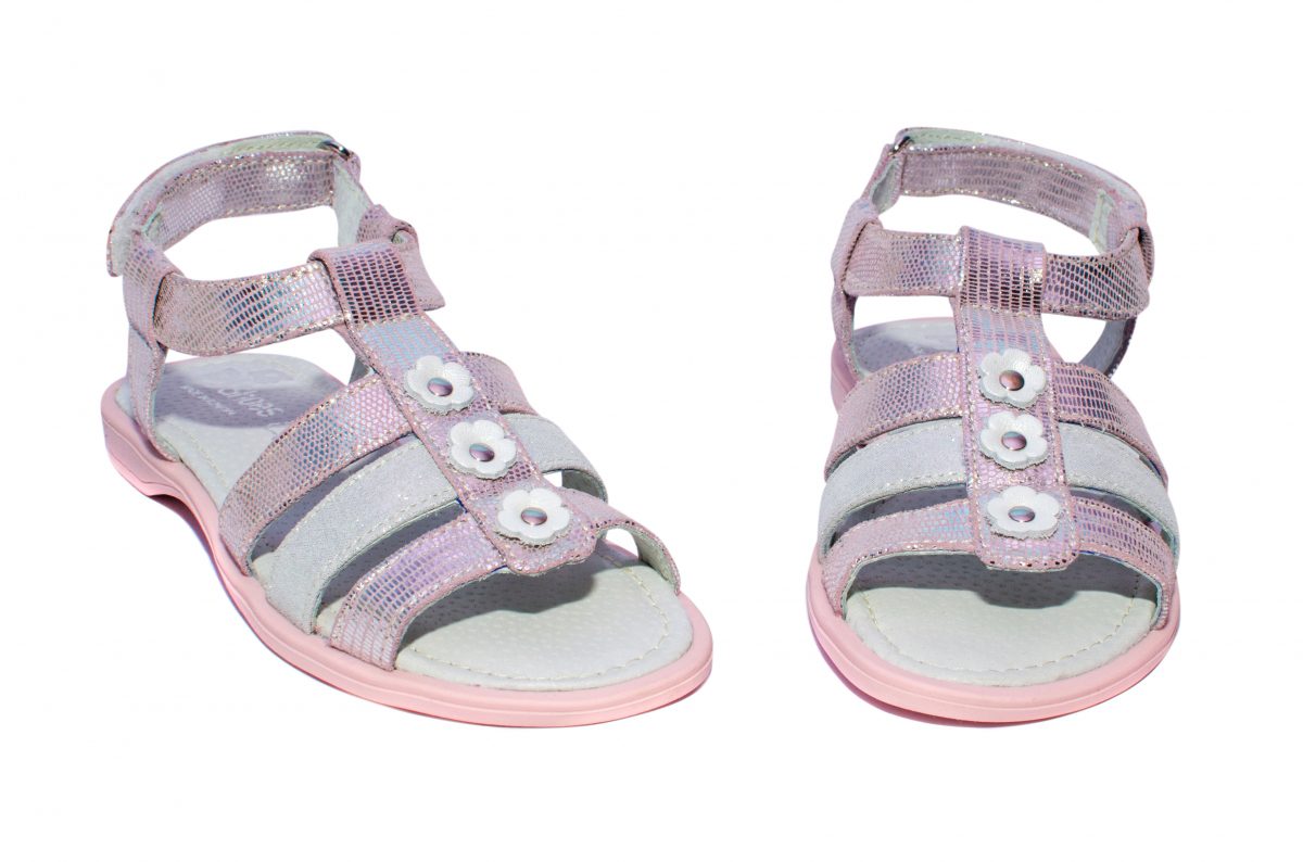 Sandale piele fete Gladiator Roz PJ Shoes, marimi 24-33