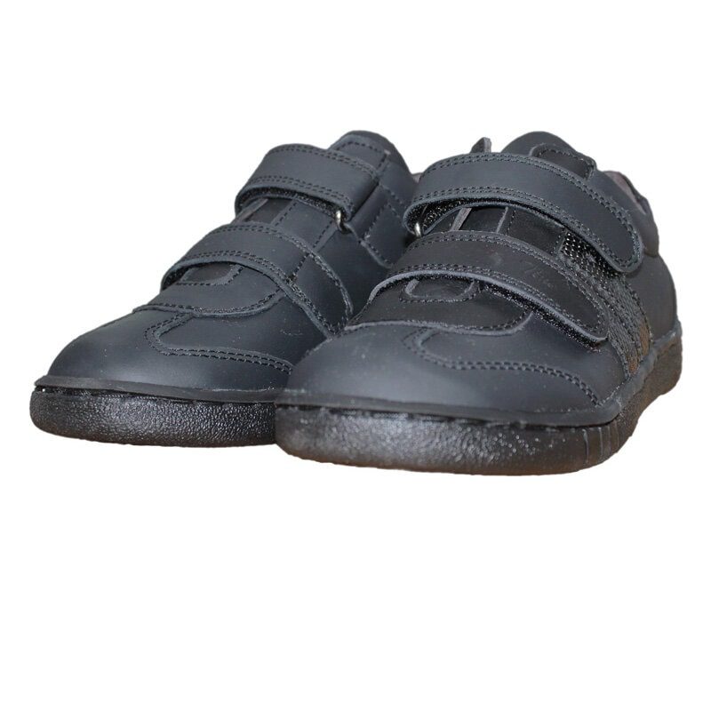 Pantofi sport copii negri din piele naturala, marimi 30-35