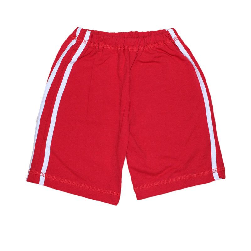 Pantaloni scurti sport rosii cu dungi albe , marime 18-24 luni