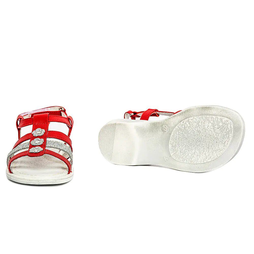 Sandale piele fete Gladiator Rosu PJ Shoes, marimi 27-33