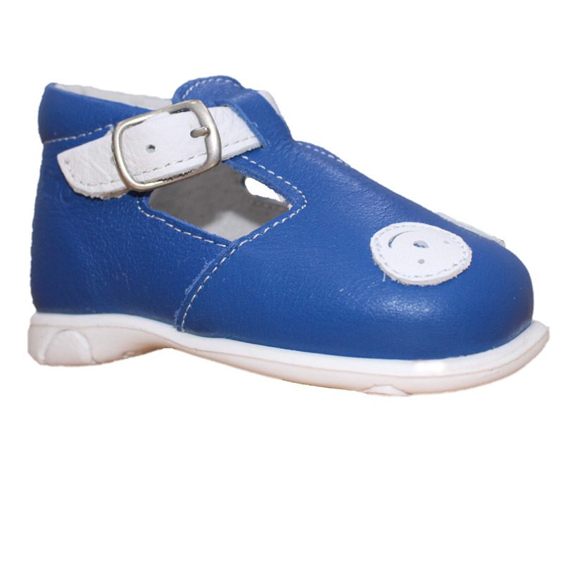 Pantofi casual pentru copii din piele naturala albastru TINO