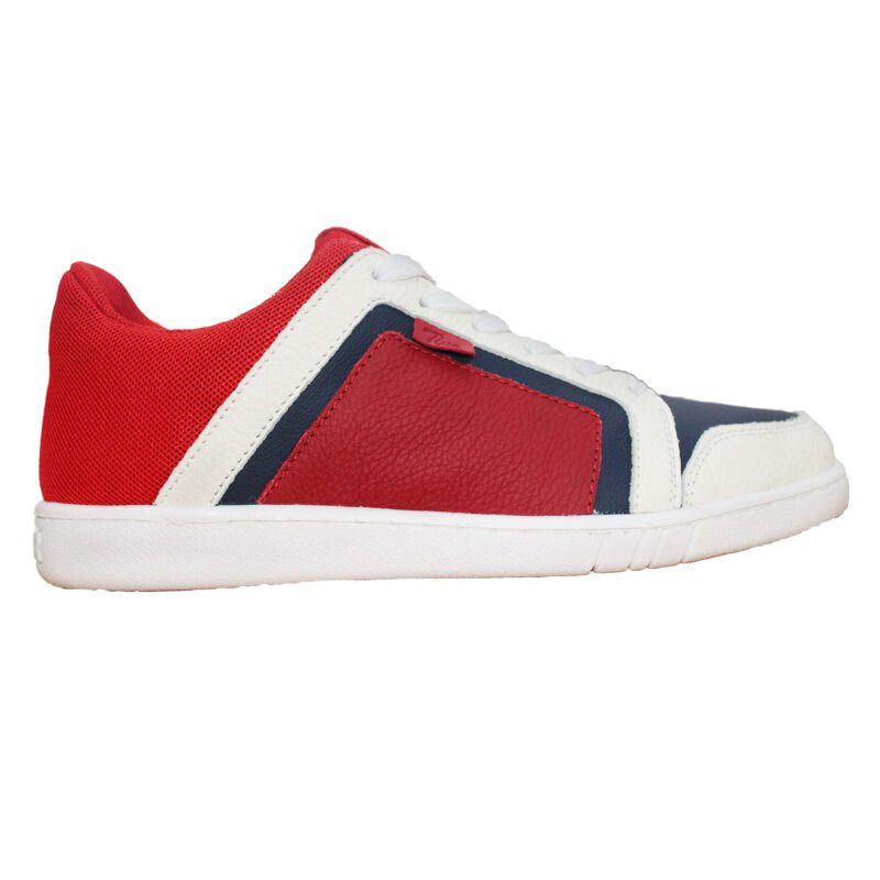 Pantofi casual copii rosu/bleumarin cu siret din piele naturala 36-39