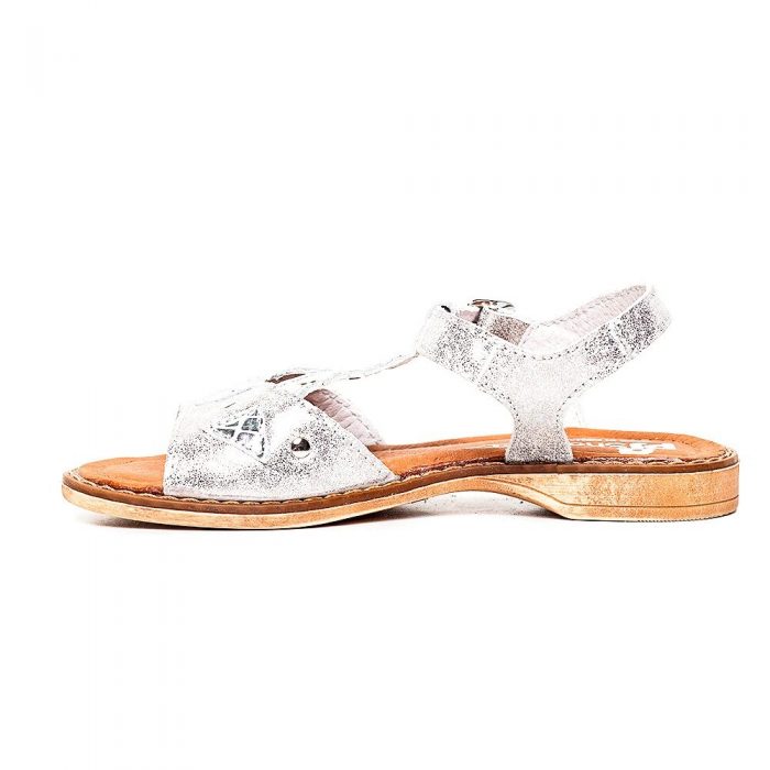 Sandale din piele pentru fete, Venus argintiu, PJ Shoes