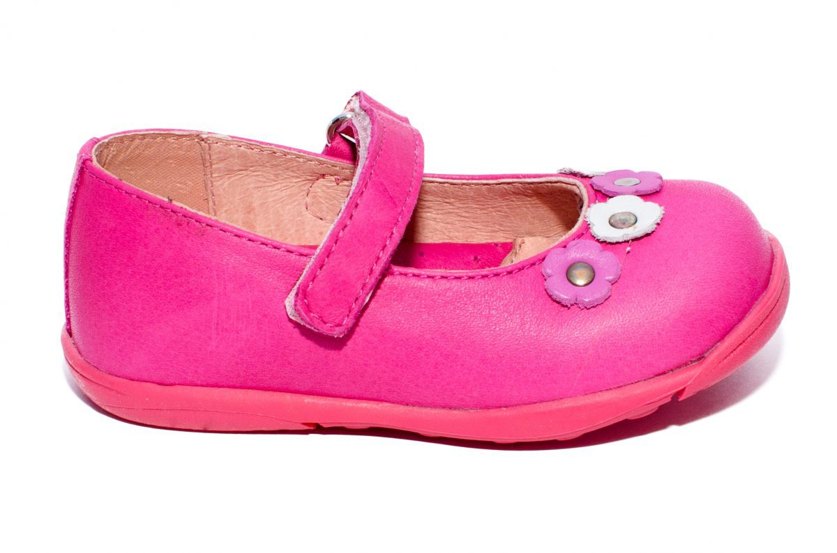 Balerini din piele  Candy Roz PJ Shoes