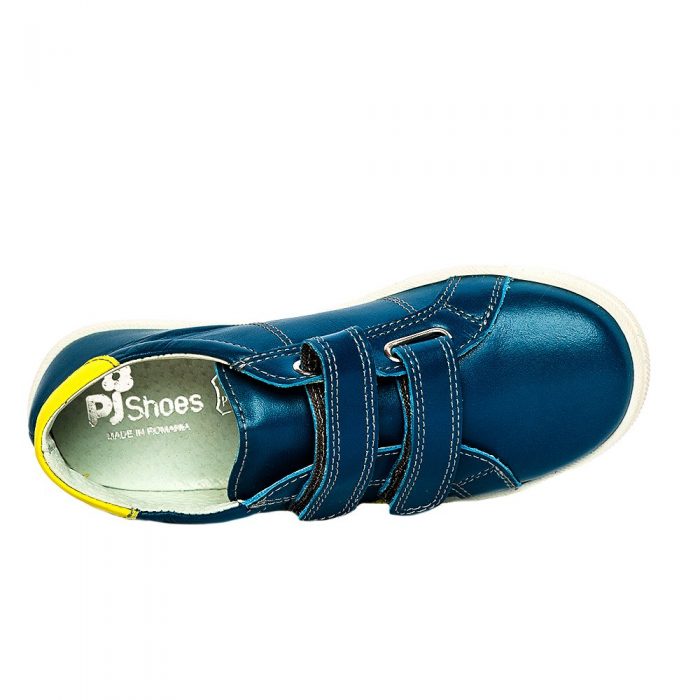 Pantofi copii sport pj shoes Skate turcoaz galben, marimi 27-36