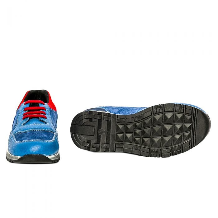 Tenisi pentru copii din piele Horia Blu Pj Shoes