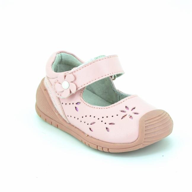 Pantofi pentru Fetite din Piele Naturala Roz/ Alb/ Bej