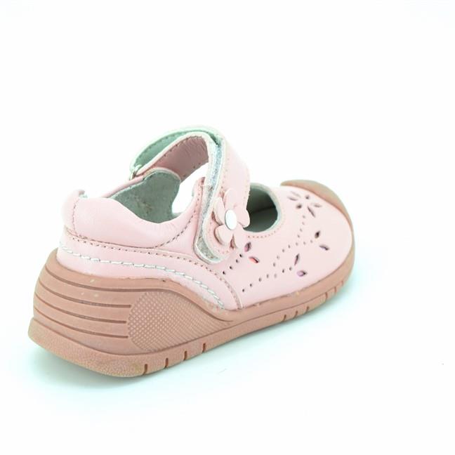 Pantofiori copii din Piele Naturala Alb/ Roz